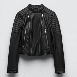 Faux leather jacketed